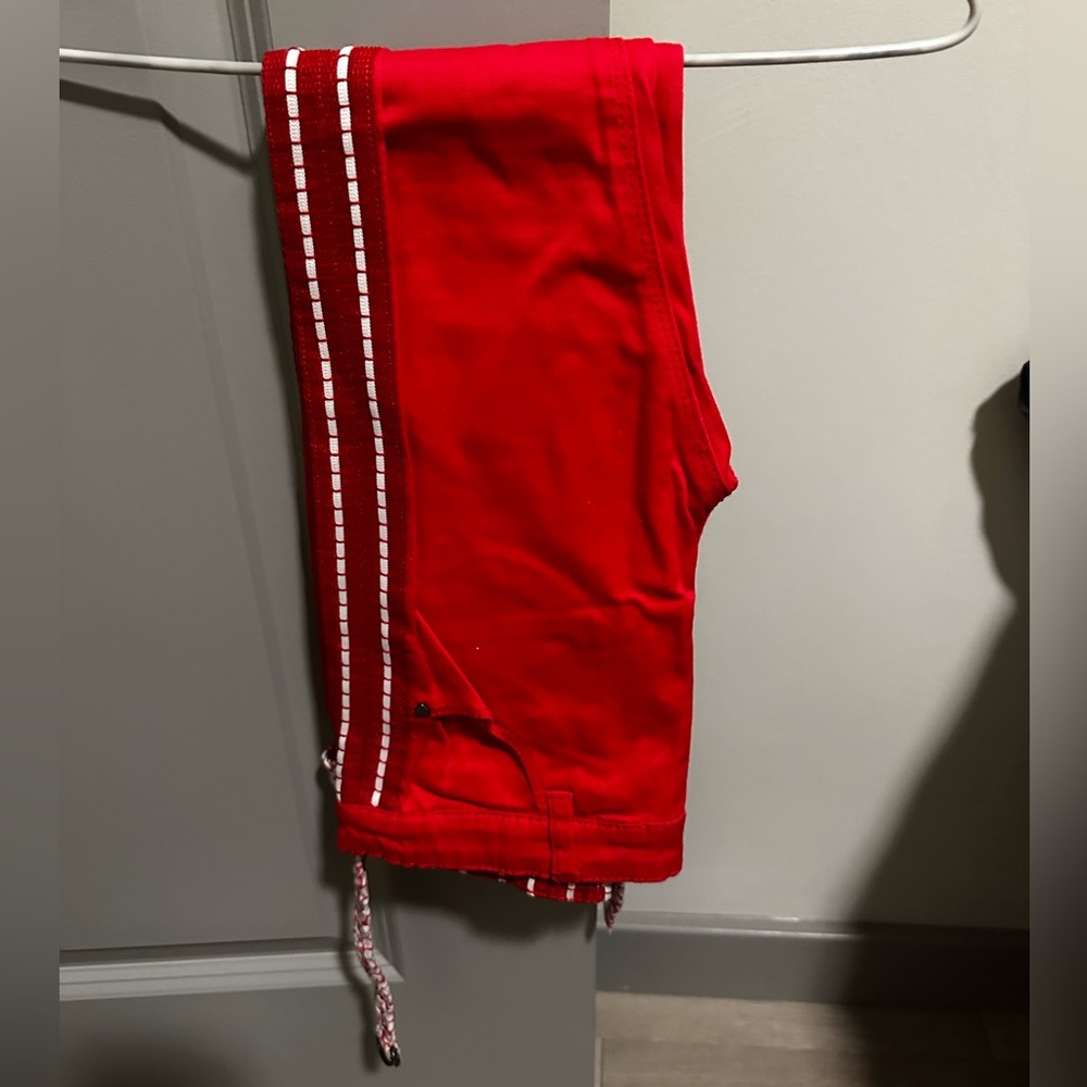 Du Pareil au Même Red Drawstring Pants with Hearted Belt for Girls -Size: 6years